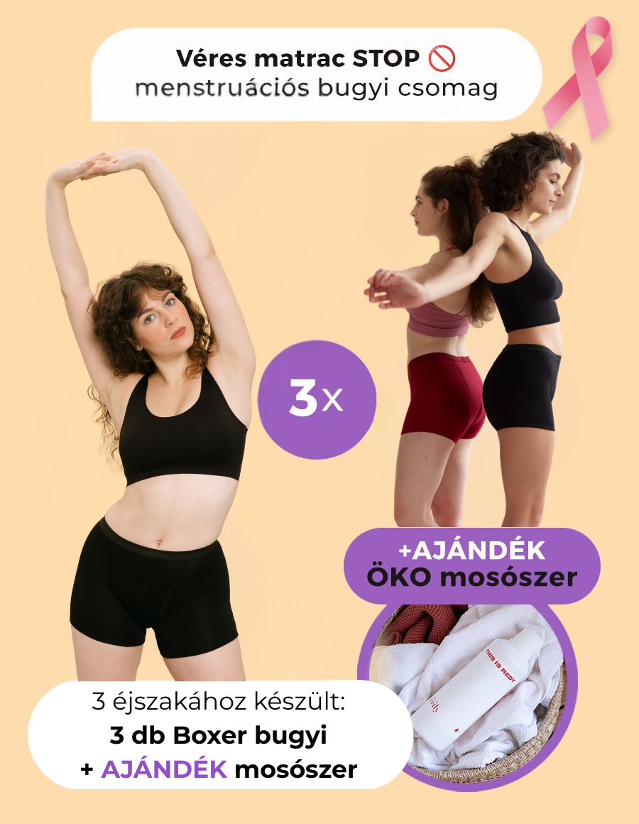 Véres matrac STOP - menstruációs bugyi csomag AJÁNDÉK mosószer
