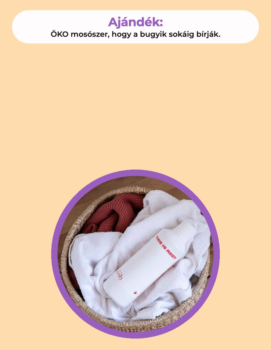 Perimenopauza tisztasági pakk + ajándék mosószerrel