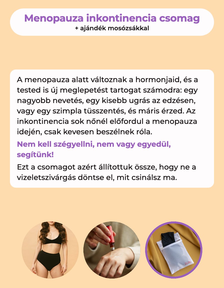 Menopauza inkontinencia csomag + ajándék mosózsákkal